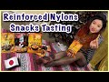 Reinforced Toes Nylons Snacks Tasting Japanese Corn Sticks Chips Hosiery Tights