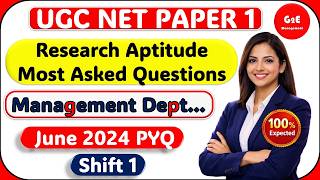 UGC NET Research Aptitude June 2024 PYQ Marathon | Management Special | Smart Tricks.