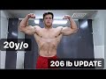 Physique Update HUGE-206lbs! | Flexing/Posing Practice