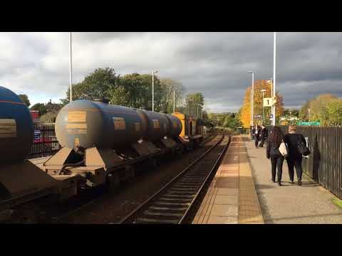 Drs class 20s 20303+20302 storm though chapeltown with South Yorkshire RHTT heading north