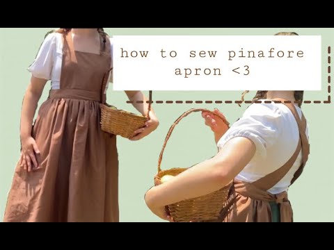 How to sew simple pinafore apron! | Beginner friendly tutorial