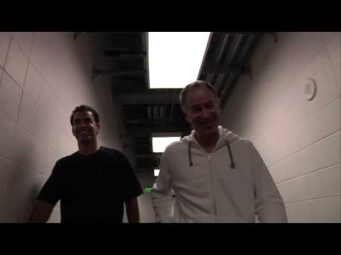 McEnroe and Sampras play 'name that song'  | Champions Series Tennis Behind the Scenes