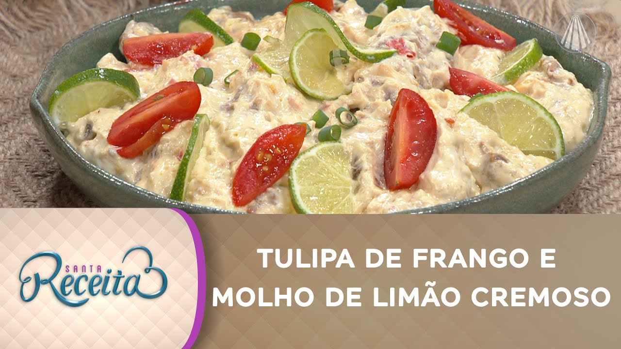 Tulipinha de frango com molho de limão cremoso perfeito para o jantar