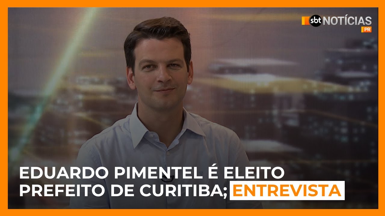 Eduardo Pimentel é eleito Prefeito de Curitiba; entrevista - SBT Notícias PR (28/10/2024)