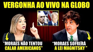 Daniela Lima MENTE ao vivo e Guga Chacra ESCANCARA censura de Moraes nos EUA!