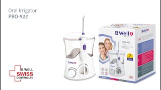 B.Well PRO-922 Oral irrigator. Countertop