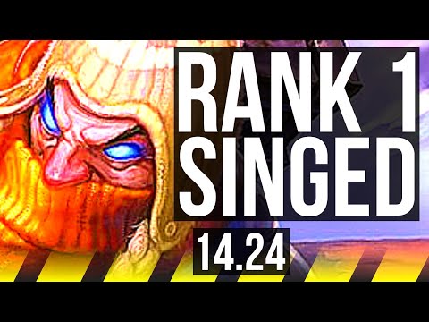 SINGED & Senna vs JINX & Tahm Kench (ADC) | Rank 1 Singed, 1100+ games | KR Grandmaster | 14.24
