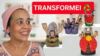 4 Idéias c/ Garrafas Que Vão Te Supreender. Faça Você Mesmo artesantos da reciclagem