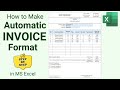 Automatic Invoice In Excel