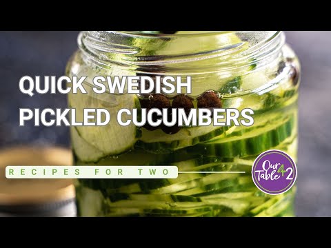 Easy Swedish Quick Pickled Cucumbers | 5 ingredient Quick Pickled Cucumbers