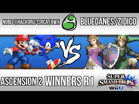 Ascension #2: Noble|Hackoru/Circa|6WX (Mario/Sonic) vs Bluedanes/Zidico (Zelda/Link)