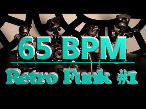 65 BPM - Retro Funk Rock #1 - 4/4 Drum Beat - Drum Track
