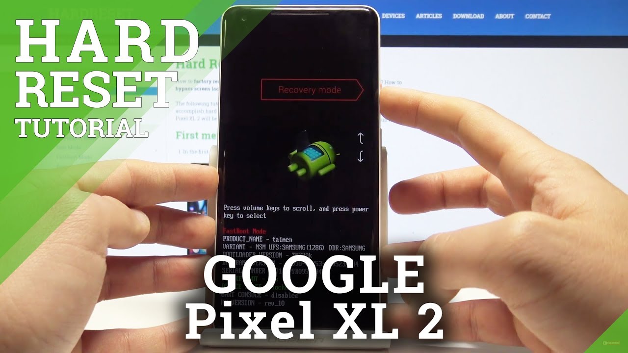 How to Hard Reset GOOGLE Pixel XL 2 - Remove Screen Lock / Factory Reset