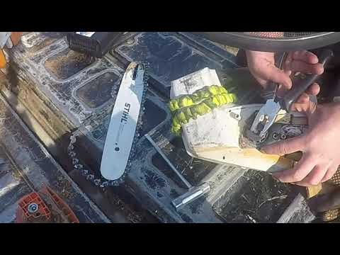 Stihl MSA 161 T modified from 1/4" to 3/8"