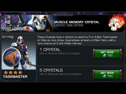 Muscle Memory Crystal Opening (Taskmaster): Marvel Contest of Champions