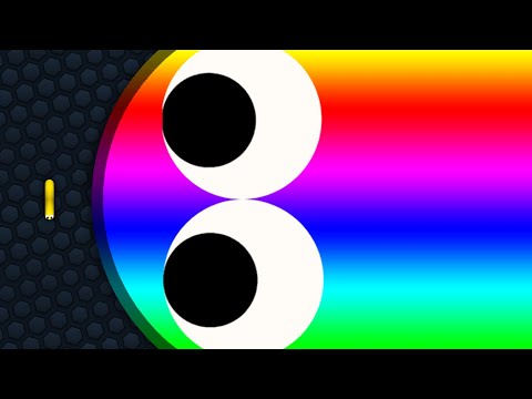 Slither.io Rainbow Giant Snake vs Troll Tiny Snake - Epic Slitherio Gameplay
