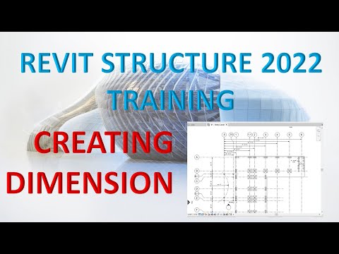 REVIT STRUCTURE 2022 LESSON 33: CREATE DIMENSION