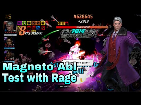Magneto T-4 Abl review with rage ( No restrictions day ) - Marvel Future Fight.