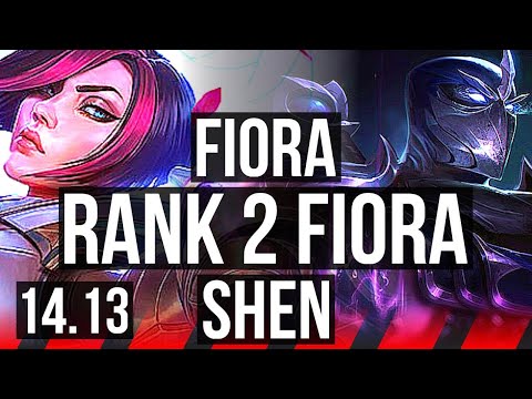 FIORA vs SHEN (TOP) | Rank 2 Fiora, Quadra, 9 solo kills, 43k DMG | TR Challenger | 14.13