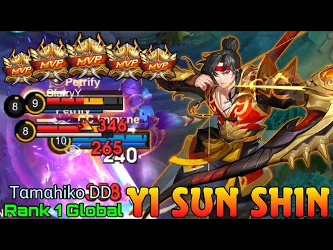 HyperCarry Yi Sun Shin Double MVP Gameplay - Top 1 Global Yi Sun Shin by Tɑmɑhiko DD - Mobile Legend