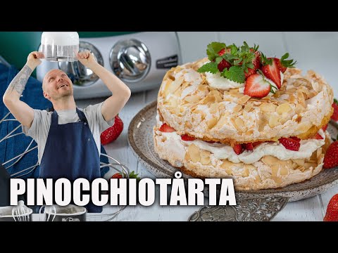 Pinocchiotårta med jordgubbar - Godaste tårtan jag vet!