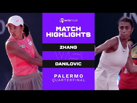 Теннис Shuai Zhang vs. Olga Danilovic | 2021 Palermo Quarterfinal | WTA Match Highlights