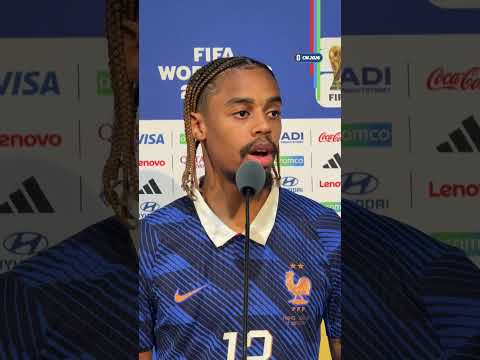 🇫🇷 Bradley Barcola est revenu sur le doublé de Kylian Mbappé en équipe de France ce mardi #shorts