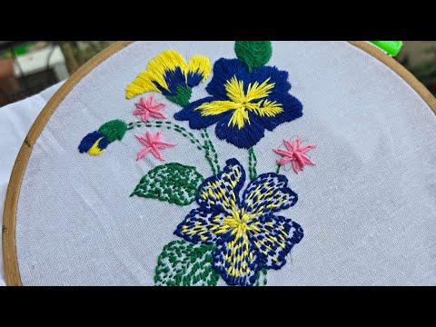 Running Stitch  And Stem Stitch Embroidery Tutorials #embroidery #hand Embroidery #art #youtube