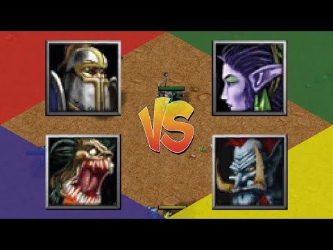 Warcraft 3 Footman vs Headhunter vs Ghoul vs Archer AllFullGrade