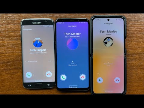 Samsung Galaxy S7 Edge vs Galaxy S9 Plus vs Galaxy Z Flip 5 Incoming Calls. Android 8, 10, 13 Dialer