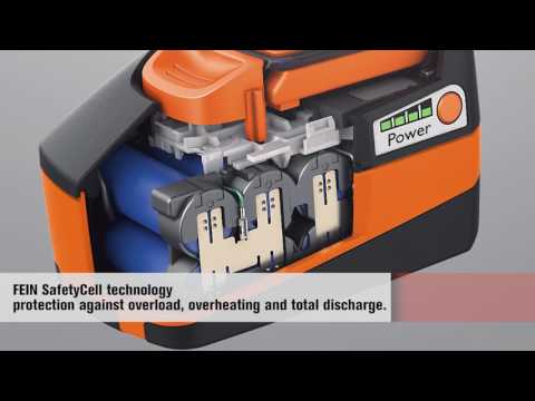 FEIN SafetyCell technology: protection against overload, overheating and total discharge.