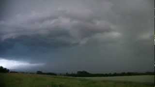 preview picture of video 'Severe thunderstorm 06/21/2012 Strong lightning and storm Swabian Jura/Danube river'