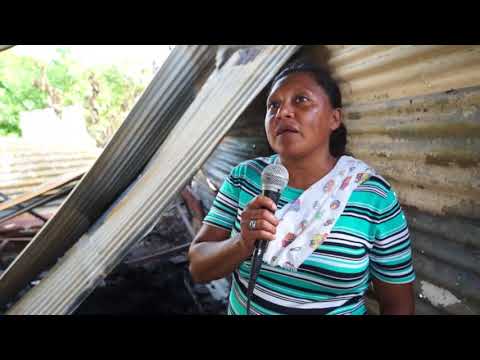 Alcaldia de Zacatecoluca beneficia a victima de incendio.