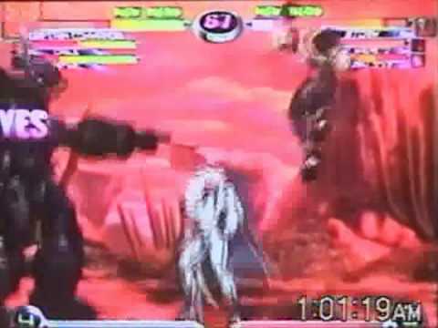 Evo2003 MvC2 5on5 Genghis vs Josh Wigfall
