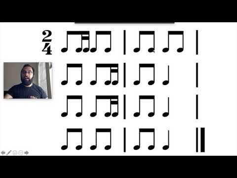 Practice Reading One Eighth Note and Two Sixteenth Note Rhythms