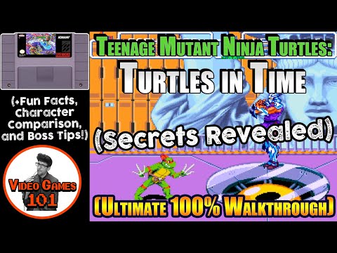 TMNT IV: Turtles in Time SNES Walkthrough | 100% Guide | Video Games 101