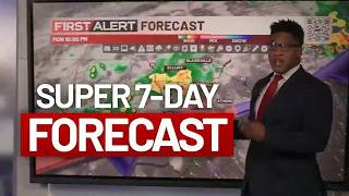 Super 7-Day Forecast: High temperatures, chance for scattered showers continue