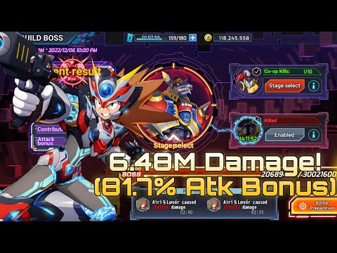 Guild Boss [Wolf Sigma] 6.48M Damage ~ DiVE Armor Axl | ROCKMAN X DiVE
