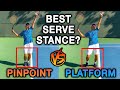 What Is The BEST Serve Stance? Pinpoint vs Platform -Serve Tennis Lesson