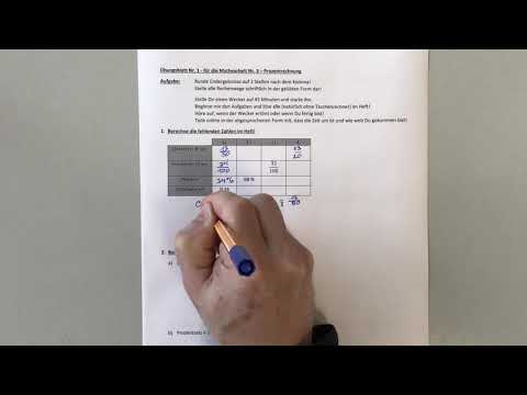 Erklärvideo Übungsblatt 1 Prozentrechnung Aufgabe 1