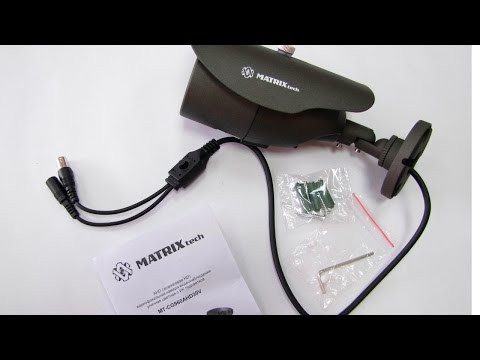 Видеокамера Matrix MT-CG960AHD30V распаковка, комплектация (AHD, 960p)