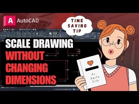 AutoCAD - Scale Drawing without Changing Dimensions | Tips & Tricks