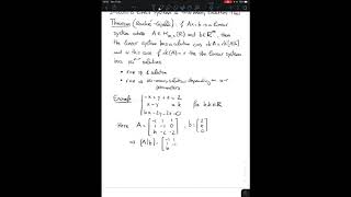 Linear systems - Discussion of a linear system using the Rouché-Capelli Theorem