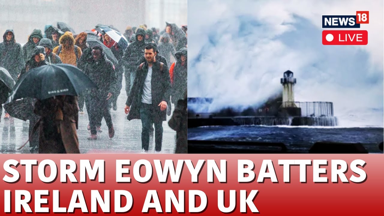 Storm Eowyn LIVE | UK Hit With High Winds As Storm Herminia Rolls In | UK Storm LIVE | N18G