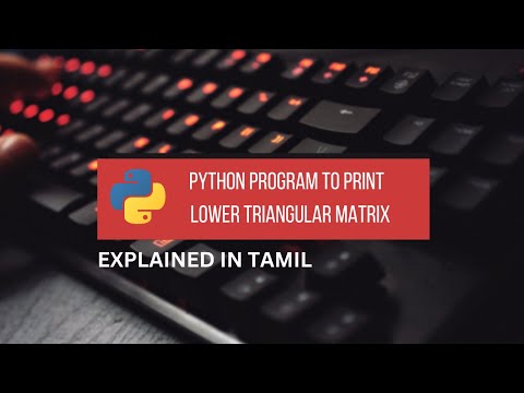 Python Program To Print Lower Triangular Matrix Tamil