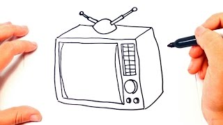 How to draw a TV | Television Easy Draw Tutorial
