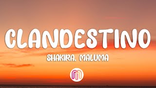 Shakira, Maluma - Clandestino (Letra / Lyrics)