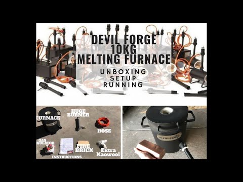 Devil Forge 10 kg Light Duty Propane Melting Furnace  Set Up And Use - 3kg Copper Bar Melt