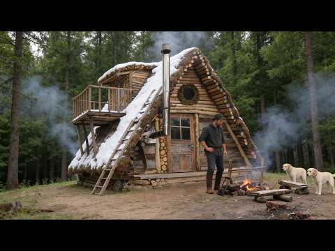 I Lived Alone in the Forest for a Full Year | Building a Bushcraft Cabin from Scratch