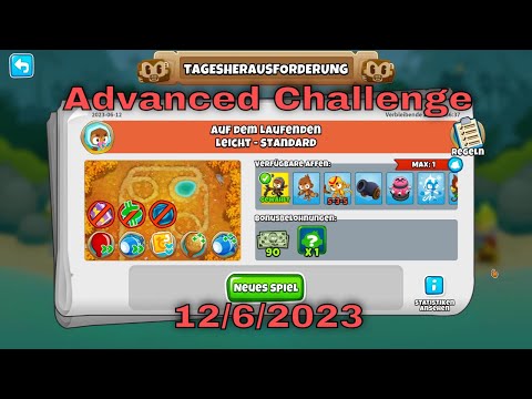 BTD6 Top Herausforderung 12.06.2023 | bloonstd6 - Advanced Challenge  -  1 MOAB